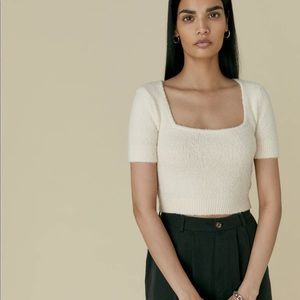 Reformation Orto Sweater in Ivory